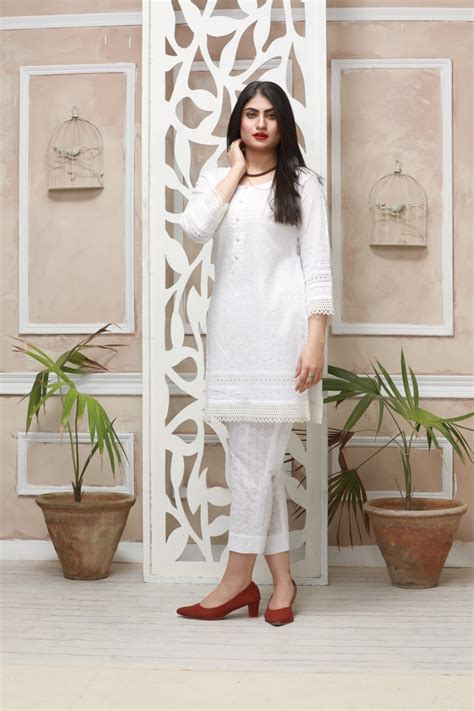 white shalwar kameez fabric.